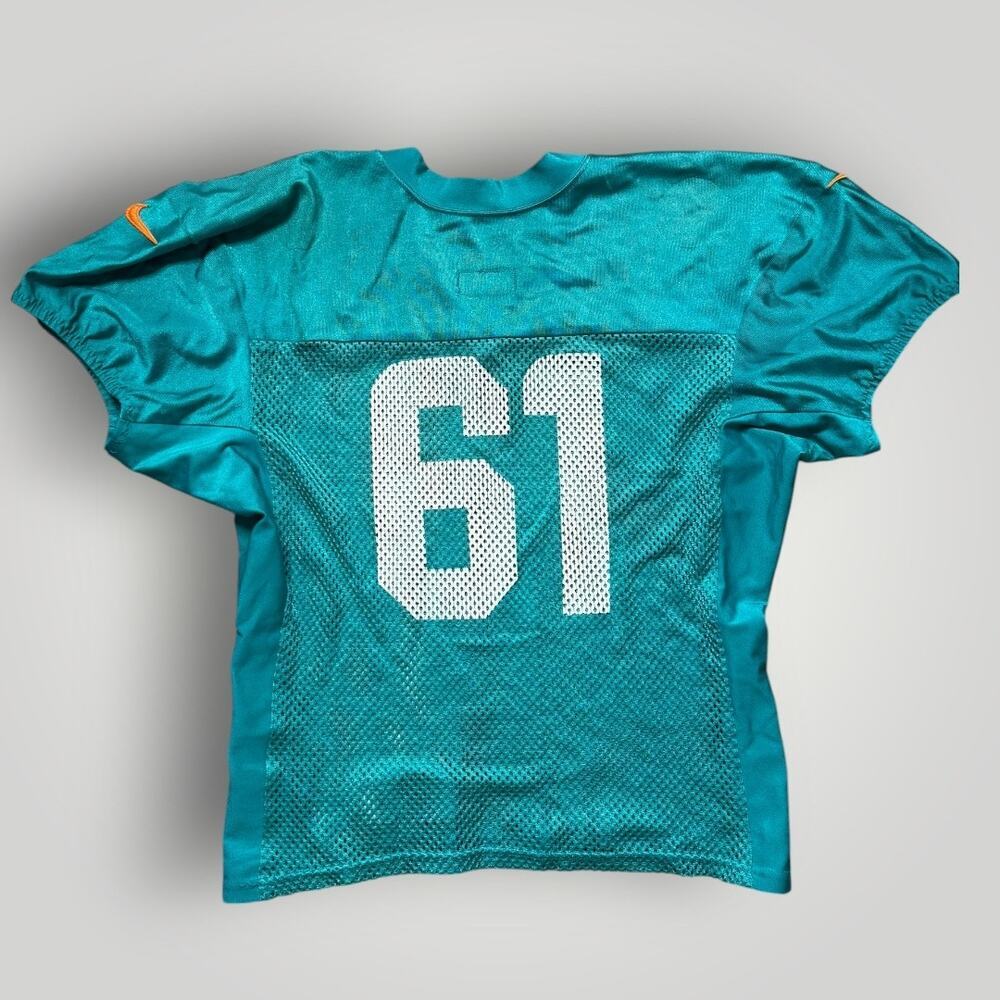 #61 MIAMI DOLPHINS GAME AQUA NIKE PRACTICE JERSEY sz 48 - Picture 2 of 9